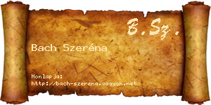 Bach Szeréna névjegykártya